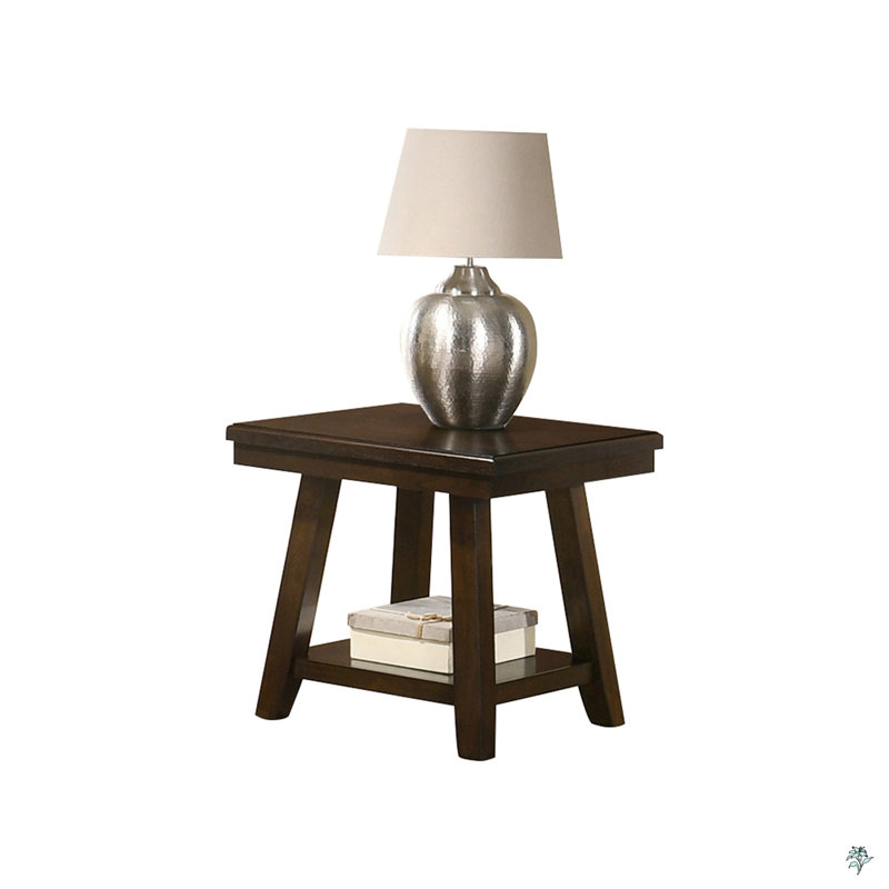 Rectangular End Table With One Open Shelf