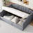 Upholstered Daybed With Underneath Storage, Gray - Elegant & Practical Design Modern Full Size Versatile Bedroom Addition-1260980899