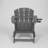 Folding Adirondack Chair with Dual Cup Holder - Durable Composite Material and Wood Texture for Outdoor Relaxation-129006289