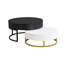 Tables basses gigognes modernes à plateau relevable avec 2 tiroirs blanc et noir