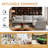 Upholstered Cloud Sofa, Modular Sectional Sofa L-shaped Sofa Filled With Soft Down and Removable Cover for Living Room Bedroom-52357536