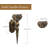 Gold Candle Sconces Set of 2