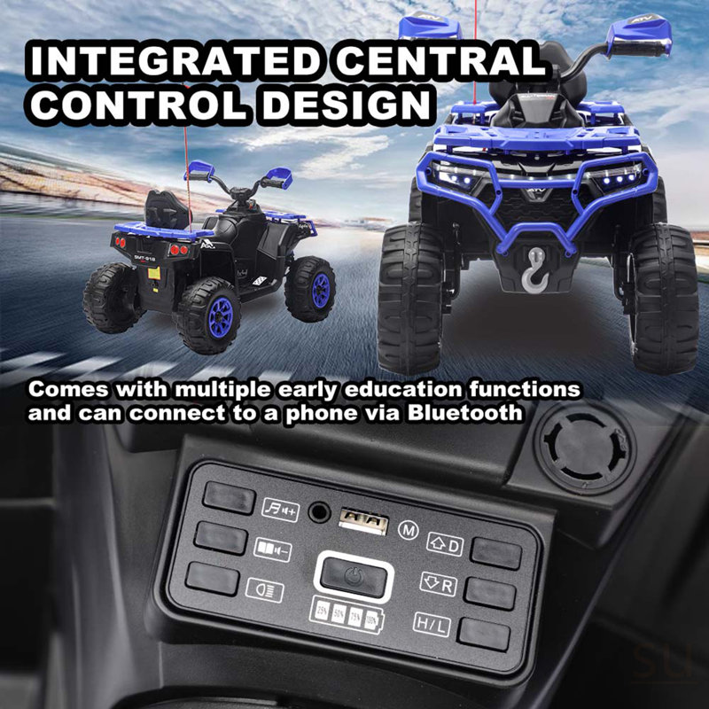 24V ATV TOY CARS 3-8 (No RC), Bleu