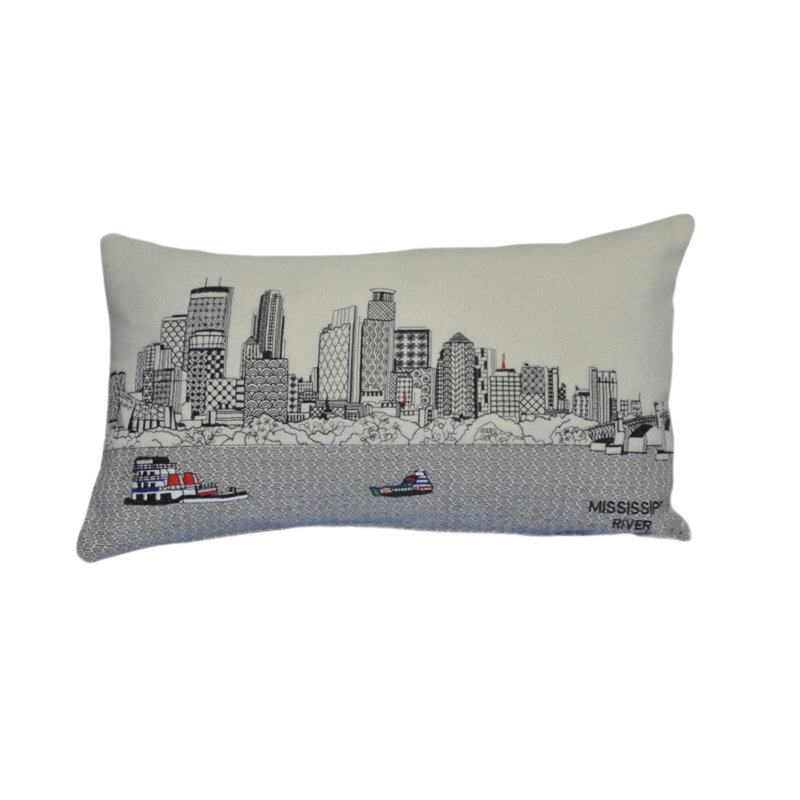 Coussin 14 "x 35" crème Minneapolis, 14 po x 24 po, Crème