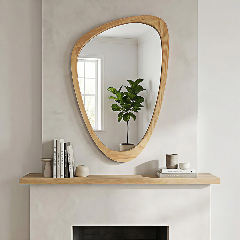Miroir décoratif, 36,01 po x 24,01 po, Chêne