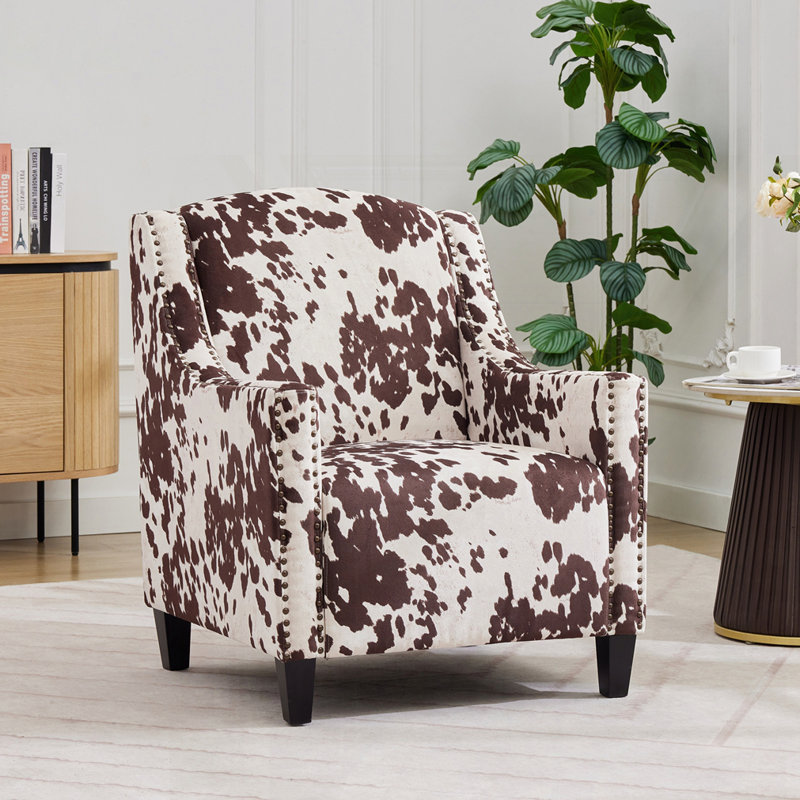 Fauteuil d'appoint confortable avec dossier capitonné