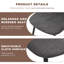 Chaise et table multifonctionnelles avec pieds réglables, texture en bois naturel, métal noir, chaises en lin gris foncé