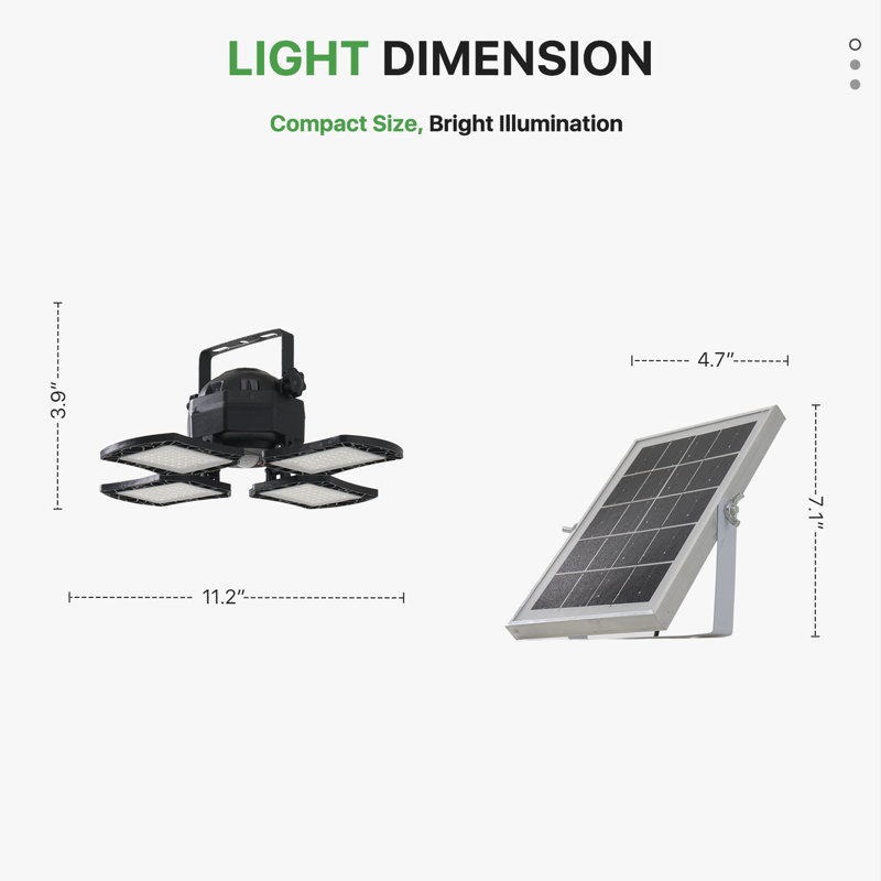 Solar Shed Light with Remote, 3 Color Temperatures & Motion Sensor