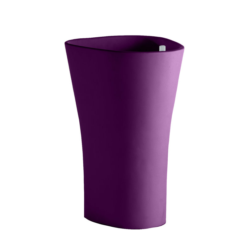 Bones Resin Pot Planter, 27.5" H x 17.25" W x 20.5" D, Anthracite