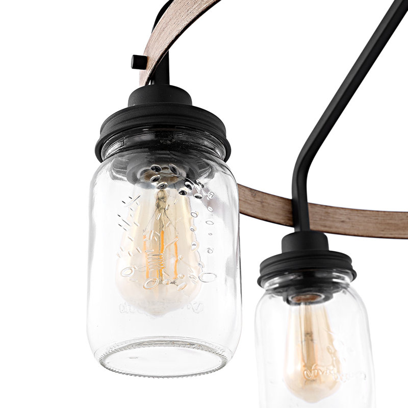 Albie 5 - Light Wagon Wheel Chandelier
