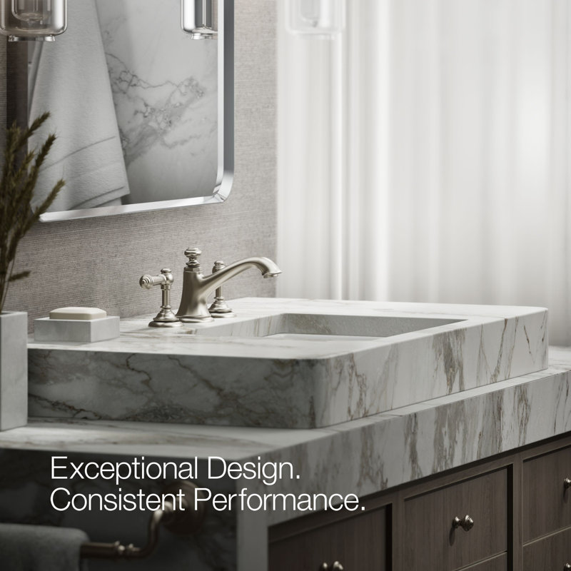 Artifacts Bathroom Sink Spout with Bell Design, Vibrant Brushed Nickel