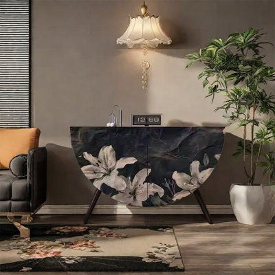 Elegant Two-Door Sideboard with Solid Wood Frame