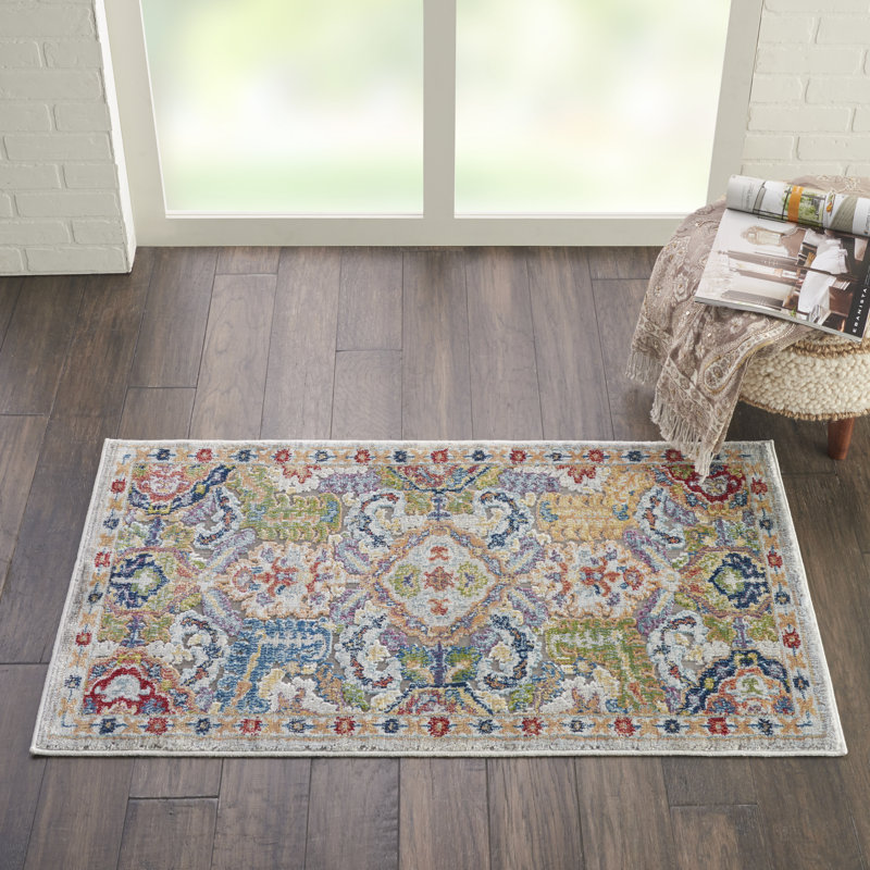 Hitton Blue/Red/Yellow Rug, Runner 71 x 244cm