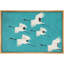 IDÉE4WALL, impression sur toile encadrée, décoration BCBG, bleu ciel, grue volante, oiseau, animaux, nature, décoration, multicolore, rustique coloré pour le salon, la chambre à coucher, le bureau, encadrée sur toile-91481404-91481417
