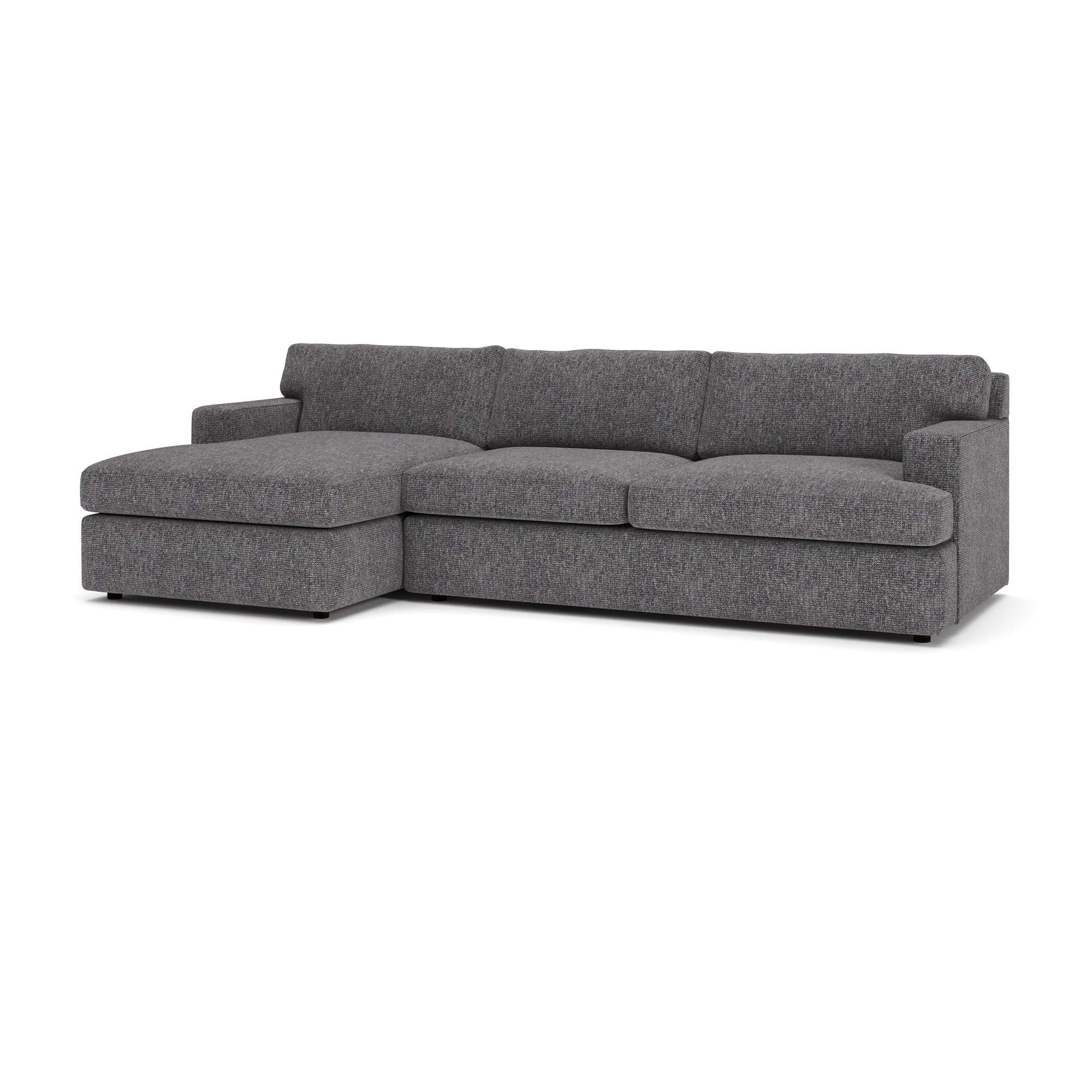 Cleo 2-Piece Upholstered Sectional, Left Hand Facing, Valet Carbon Tweed