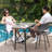 Roca Rectangular Metal Outdoor Bar Table With Umbrella Hole , 40.6'' in. W 21.7'' in. D-435093996