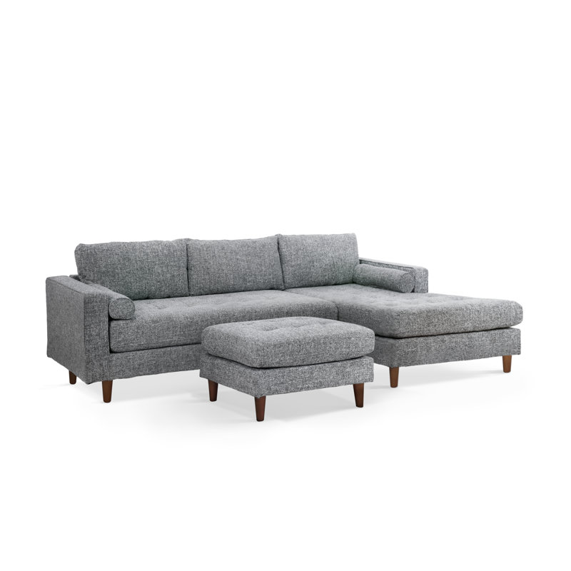Canapé modulaire 3 pièces Parker, Mélange de polyester gris