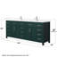 Beckett 84" Freestanding Double Bathroom Vanity with Quartz Top-582092715-582092717-582092712
