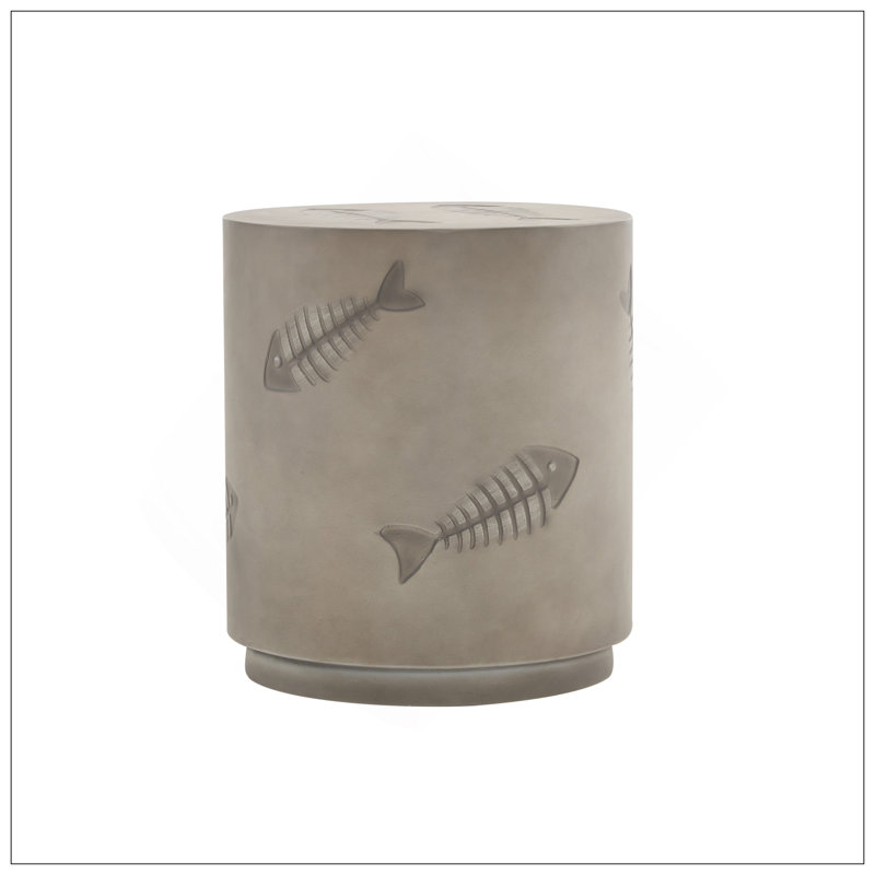 16'' MGO SIDE TABLE FISH PATTERN