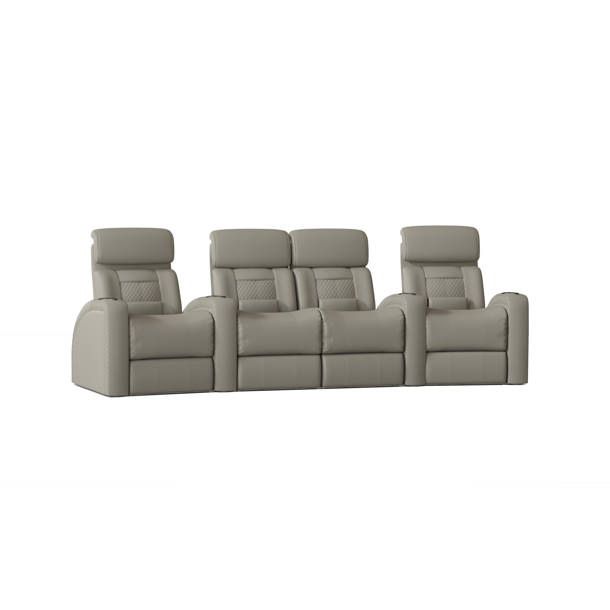 Latitude Run® Diamond Stitch Home Theater Row Seating (Row of 4) | Wayfair