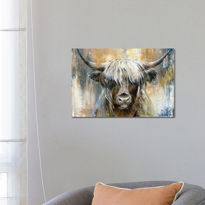 Highland Cow I, encadrée par Studio Paint-Ing, impression, Toile tendue, H 8 po x l 12 po x P 0,75 po