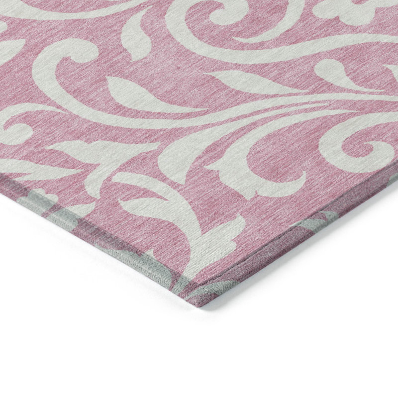 Malek Washable Floral Indoor / Outdoor Rug, Rectangle 3' x 5'