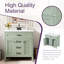 36" Freestanding Bathroom Vanity With Sink Combo: Ceramic Basin, Mdf + Solid Wood Frame, Flip-Out Drawer, 2 Storage Drawers-1793020252