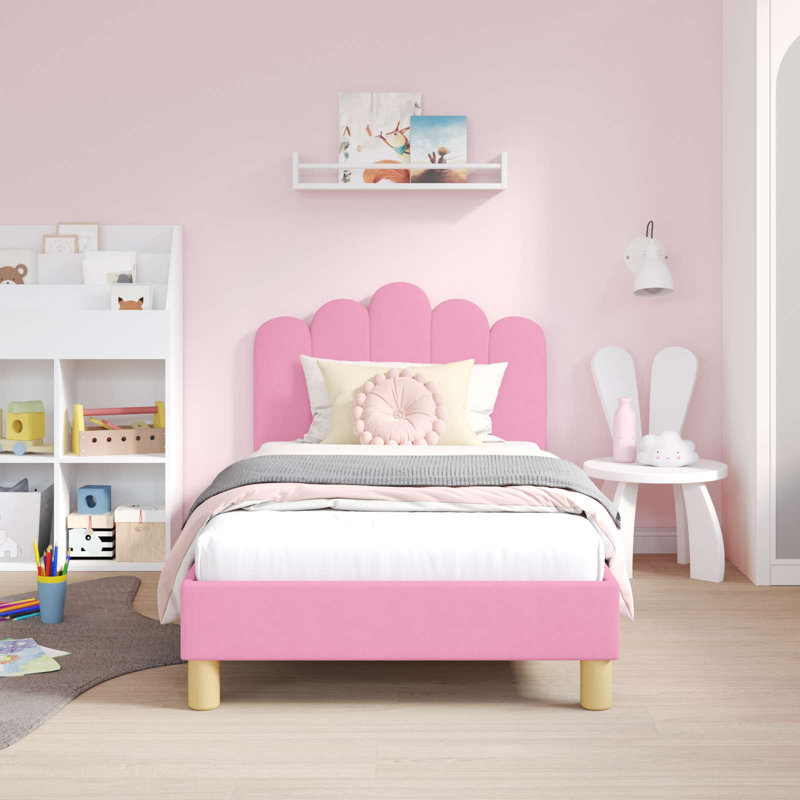 Bed Frame, European Toddler (80 x 160cm), Pink