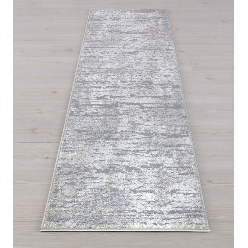 Tapis gris Roseman, Tapis de couloir 2 pi x 7 pi 3 po