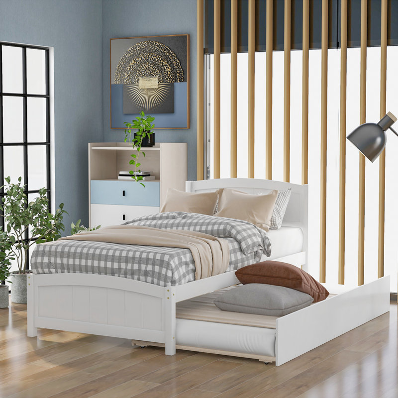 Lit plateforme simple Kaolin, Blanc