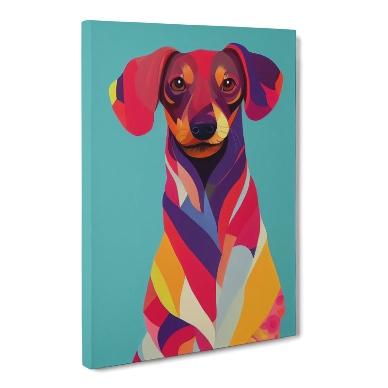 Dachshund in Colour Vol.5 - Wrapped Canvas, 50cm H x 35cm W x 3cm D