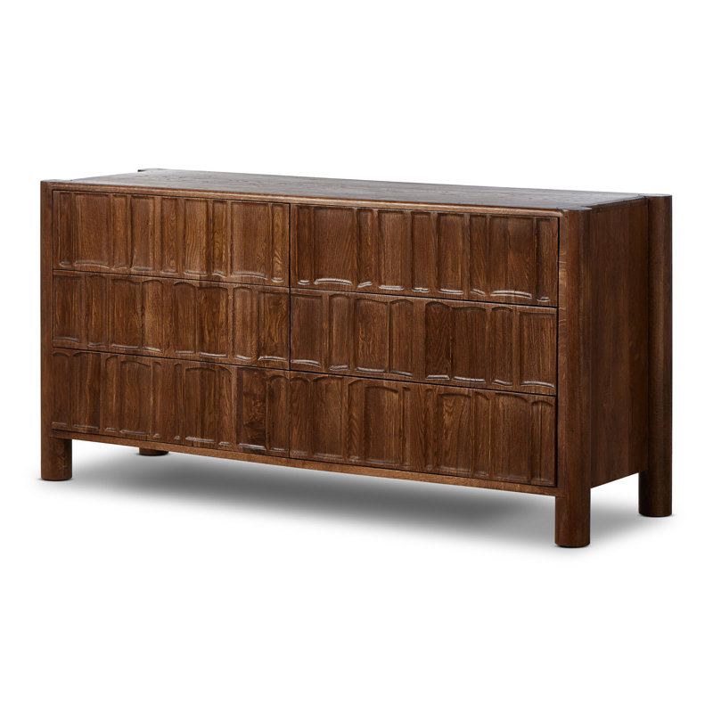 Commode 6 tiroirs Jesicah, Noyer