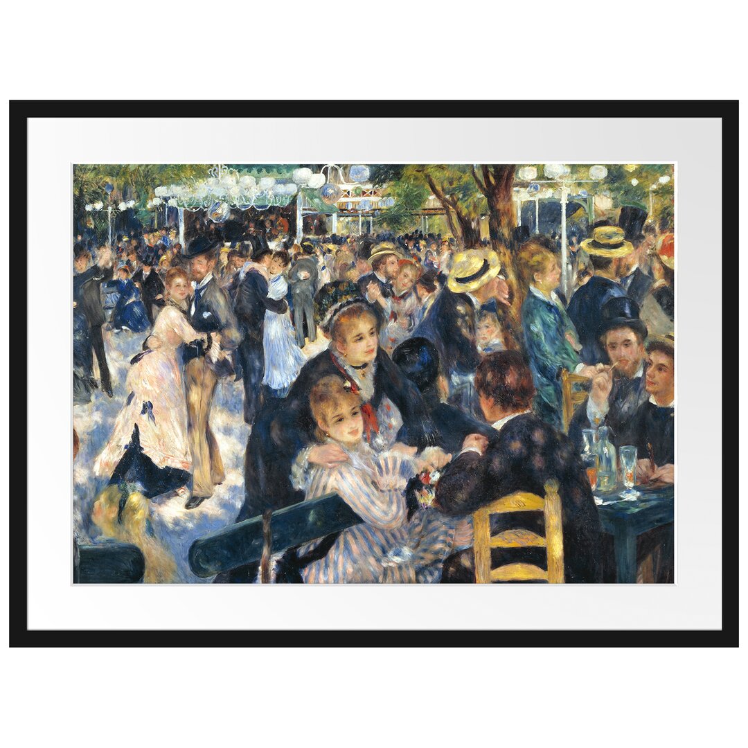 Gerahmter Kunstdruck Bal Du Moulin De La Galette von Pierre-Auguste Renoir