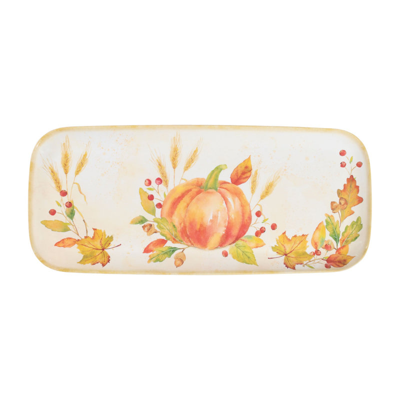 2-Piece Harvest Pumpkin 15" Tray