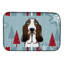 Tapis de séchage basset hound winter fêtes