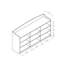 Rangement pour chaussures en bois taupe foncé avec neuf options de tablettes pour le vestibule, fini
