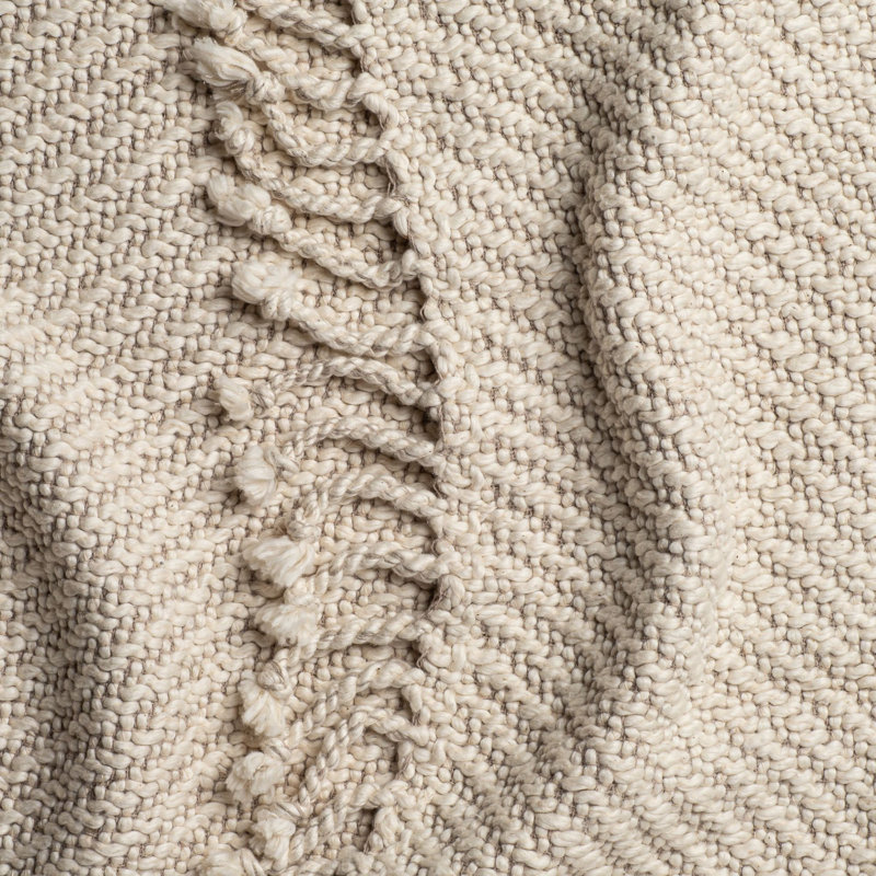 Cloud Knit Throw, Cream Throw Blanket For Couch or Bed, Soft Throw Blanket