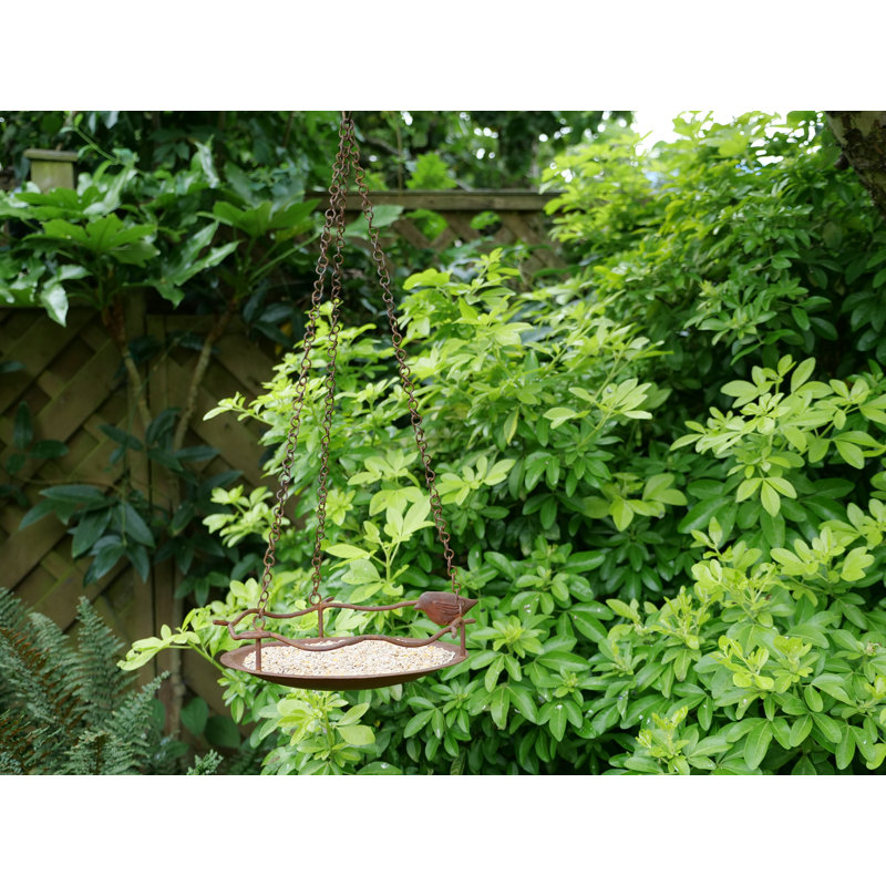 Bercht Metal Hanging Tray Bird Feeder