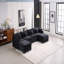 Canapé modulaire rembourré en chenille de 4 pièces, canapé modulaire rembourré, canapé modulaire à 4 places-1501420984