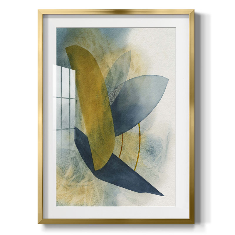 Solar Shapes I, reproduction encadrée de qualité supérieure - prête à être accrochée, Blanc, Papier avec cadre doré