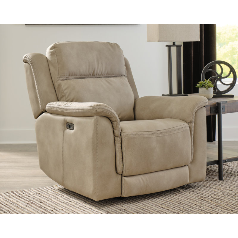 Fauteuil inclinable électrique en similicuir Gordils, Similicuir beige sable