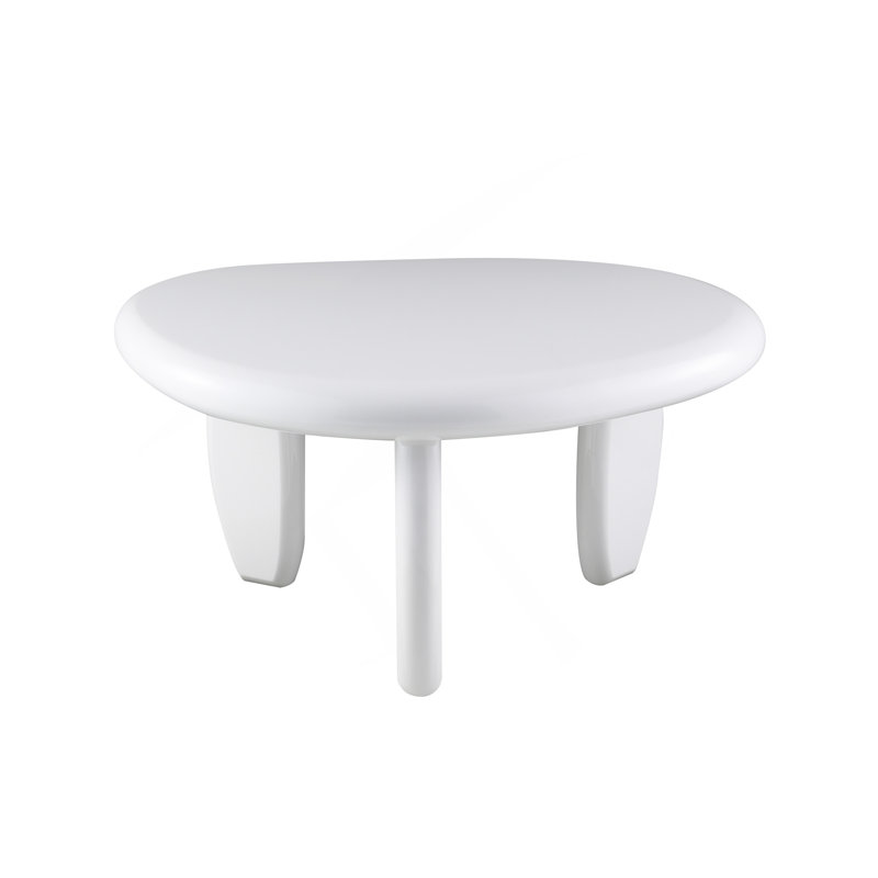 White High Gloss End Table