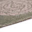Anaconda Machine Woven Damask Area Rug in Sage/Light Pink