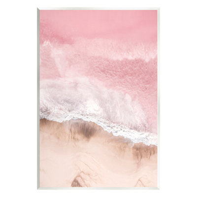 Conception d'art sur toile Stupell Industries, bord de mer rose par Sissi et Seb