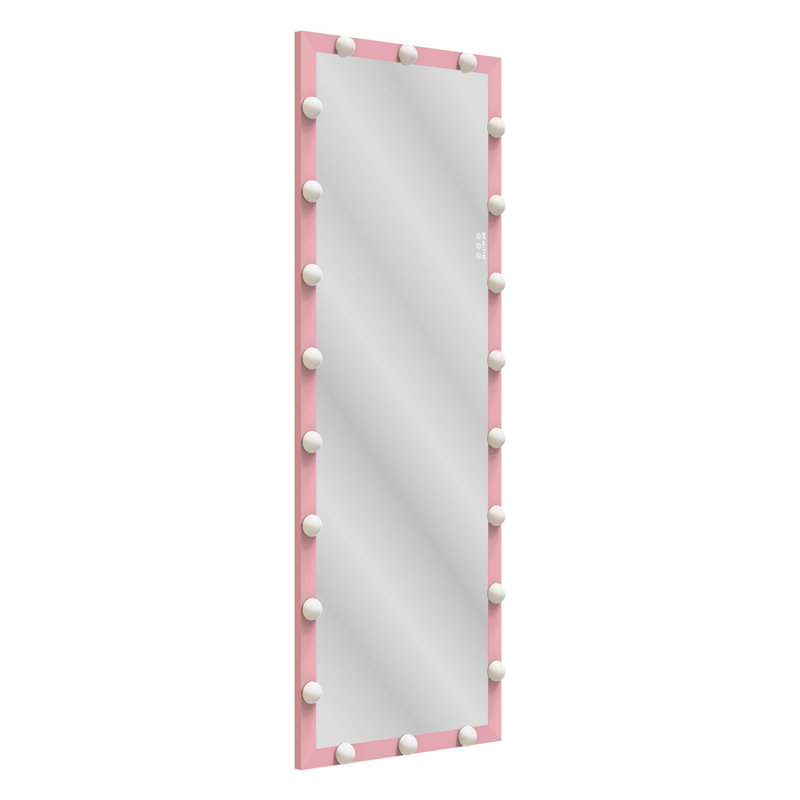 Full Length Mirror with Lights Full Body Vanity Mirror with 3 Color Modes Wall Lighted Standing Floor Mirror