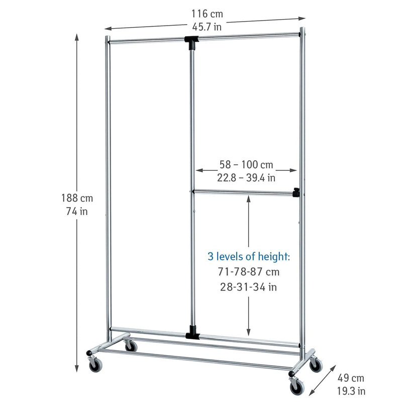 Portant à vêtements 45,67 "