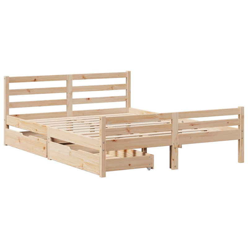 Solid Wood Storage Bed, Kingsize (5')