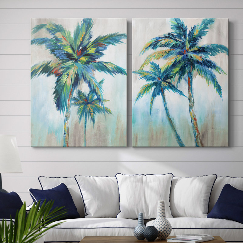 Bright Breeze I - 2 Piece Print Set, 48" H x 72" W, Wrapped Canvas, No Frame