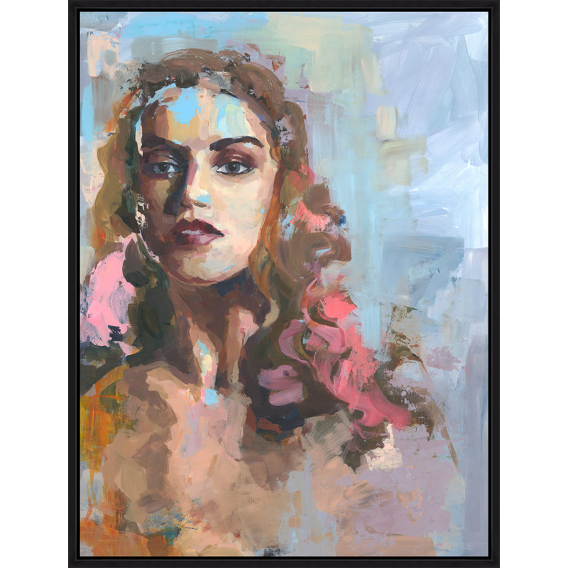 Portrait Study Painting by Fern Cassidy, Glass Coat