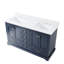 Meuble-lavabo de salle de bain en bois massif, 152 cm (L) x 87 cm (H), avec comptoir en marbre reconstitué blanc pur et double lavabo, bleu marine-1069503543-1068242430
